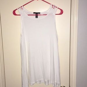 white cute casual tee
